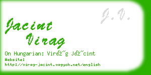 jacint virag business card